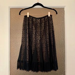 The Limited Black lace a line skirt